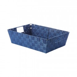 Καλάθι Πλεκτό Ορθογώνιο 43x29cm Μπλε