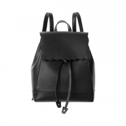 Scalloped Flap Backpack(Black)