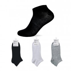 Solid Color Odor Control Women's Ankle Socks 3 Pairs...