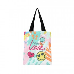 SmileyWorld Collection All Over Print Shopping Bag(Green)