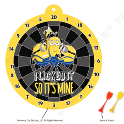 Minions Collection 11.5in. Magnetic Dart Board Set (with...