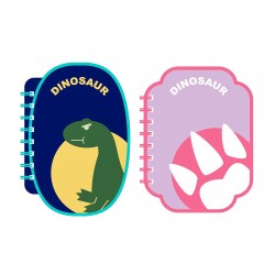 Dinosaur Series Wire-bound Book (80 Sheets) (2 Assorted...