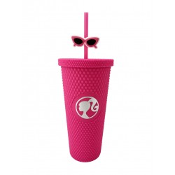 Ποτήρι με Καπάκι με Καλαμάκι 700ml Barbie