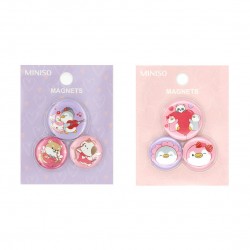 Mini Family Pink Romance Series Refrigerator Magnet (3...