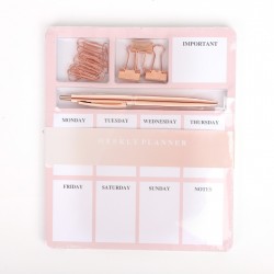 Rose Gold Series Weekly Planner Set PDQ