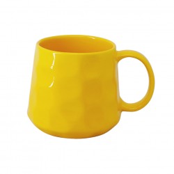 Solid Color Embossed Mug (360mL)(Yellow)