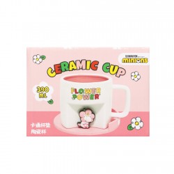 Daisy Minions Collection Ceramic Cup with Cartoon Coaster...