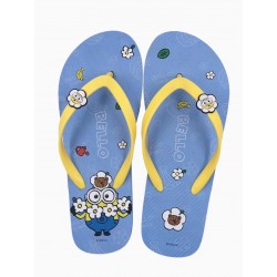 Daisy Minions Collection Women's Flip-Flops (Blue, 37-38)