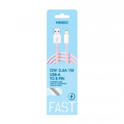 Master Series Braided 8-PIN Charging Cable(Pink)