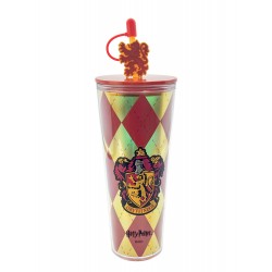 Harry Potter Double Wall Plastic Tumbler with Straw...