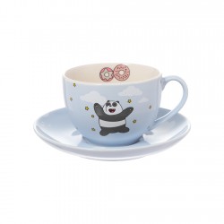 Κούπα Κεραμική με Πιατάκι We Bare Bears 240ml Μπλε