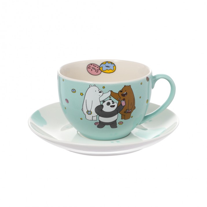 Κούπα Κεραμική με Πιατάκι We Bare Bears 240ml...