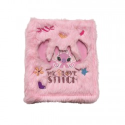 Disney Stitch Collection Embroidered Plush Photo Album...