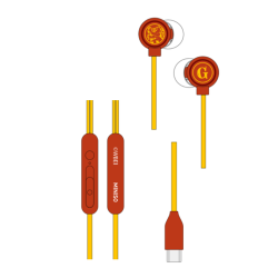 Harry Potter Type-C in-Ear Earphones Model: PA372C(Red)