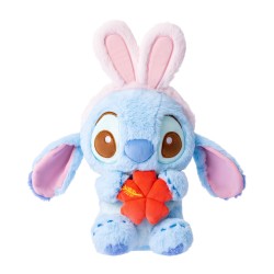 Λούτρινο Καθιστό Stitch με Κοστούμι Λαγουδάκι 28cm