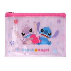 Κασετίνα PVC Stitch Ροζ 20?14,5cm