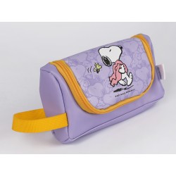 Κασετίνα με Χερούλι Snoopy Μωβ