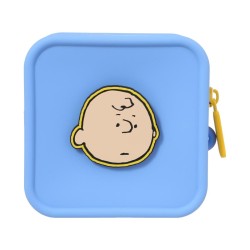 Τσάντα Αποθήκευσης Σιλικόνης Τετράγωνη Snoopy Μπλε
