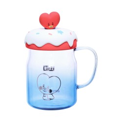 Κούπα Γυάλινη με Καπάκι και Διακόσμηση BT21 BABY 640 ml TATA