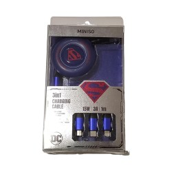 DC Superman Series 3-in-1 Charging Cable