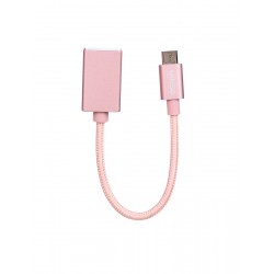 Micro Knitted OTG Cable - 2.1A (Rose Gold)