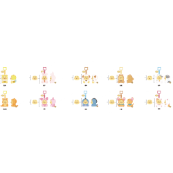 Blind Box με Μπρελόκ Winnie the Pooh Naughty Team 2