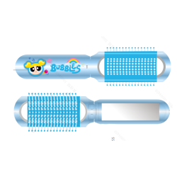 The Powerpuff Girls Collection Folding Mirror Brush(Bubbles)