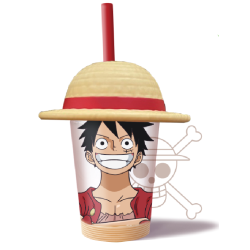 One Piece Classic Collection Hat Plastic Tumbler with...