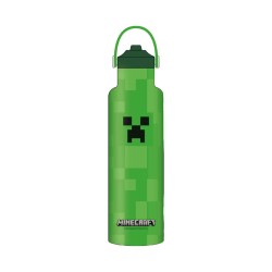 Μπουκάλι Ατσάλινο με Διπλό Τοίχωμα και Λαβή Minecraft 750ml