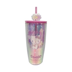 Hello Kitty Series Double Wall Plastic Bottle with Straw...