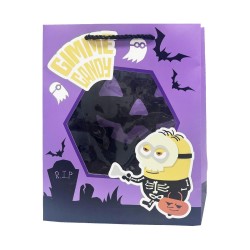 Minions at Halloween Collection Window Gift Bag (Purple)