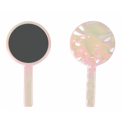 Καθρέφτης Χειρός Shiny Pink Iridescent Στρογγυλός με...