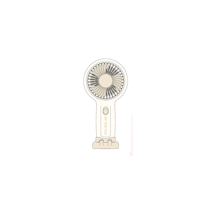 Solid Color Battery-Operated Fan with Stand...