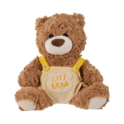 Λούτρινο Gift Bear 25cm Με Τιράντες Καθιστό