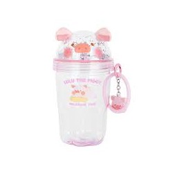 Μπουκάλι με Στολίδι και Ιμάντα LuLu the Piggy Ροζ 560ml