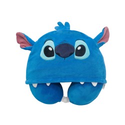 Μαξιλάρι Λαιμού Memory Foam Lilo & Stitch με Κουκούλα Stitch