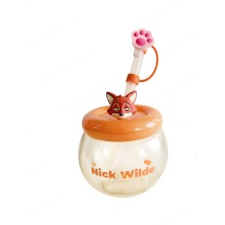 Disney Zootopia Collection Figurine Straw Bottle 600mL(Nick)