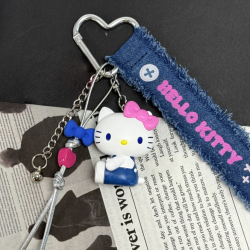Hello Kitty Sitting Figure Pendant(Denim Blue)