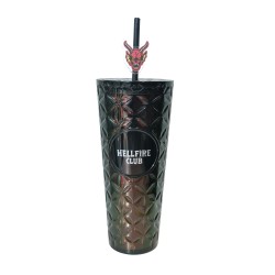 Stranger Things Collection Straw Plastic Bottle 750mL(Black)