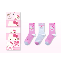 Hello Kitty Pink Collection Κάλτσες crew (3 ζευγάρια)