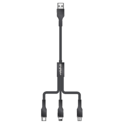 Life is for Fun Series 3-in-1 USB Cable (Black)