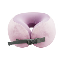 Μαξιλάρι Λαιμού Ρυθμιζόμενο Μονόχρωμο Memory Foam Ροζ