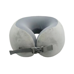 Μαξιλάρι Λαιμού Ρυθμιζόμενο Μονόχρωμο Memory Foam Γκρι