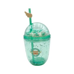 LuLu the Piggy Collection Plastic Bottle with Straw 435mL...