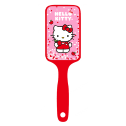 Hello Kitty Βούρτσα Μαλλιών Paddle Τετράγωνη με Glitter