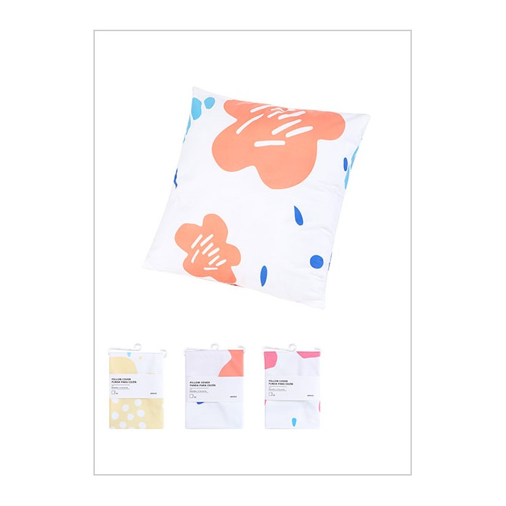 Flower Pattern Throw Pillow Cover