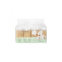 800 Count Wooden Stick Cotton Swabs[200 Count X4](White)