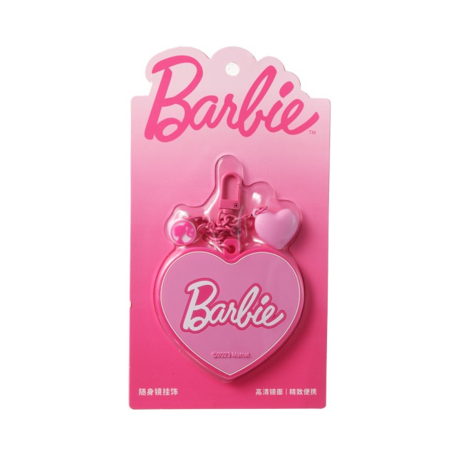 Mini Barbie Heart Shaped Mirror Keychain