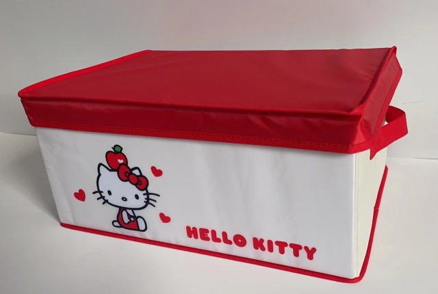 Fabric Organizer Box with Hello Kitty Lid