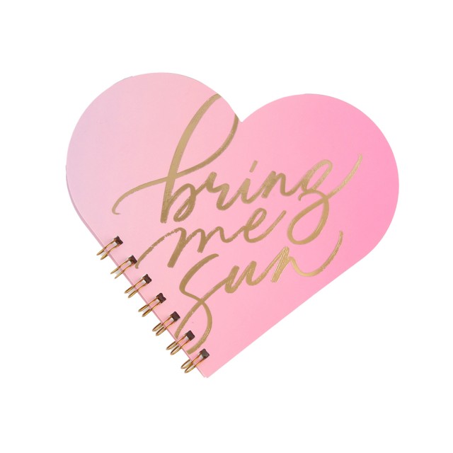 Notebook Spiral Heart Shape Bring me Sun Saint Valentine